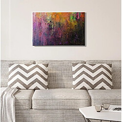 EPIKASA Impression sur Toile Couleur Abstract, Multicouleur, Polyester, 70x3x45 cm