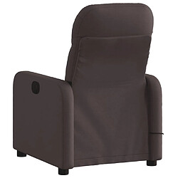 Acheter Maison Chic Fauteuil Relax pour salon, Fauteuil de massage inclinable Marron foncé Tissu -GKD31728