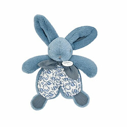 Ludendo Lapin doudou - Doudou plat 18 cm bleu