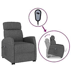 vidaXL Fauteuil Gris foncé Tissu