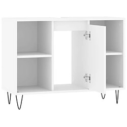 Maison Chic Armoire de salle de bain,Meuble de rangement,Meuble haut blanc 80x33x60 cm bois d'ingénierie -GKD852886