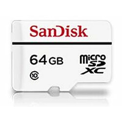 Avis Mgm Carte Mémoire microSDXC avec adaptateur SD SanDisk Haute Endurance pour surveillance vidéo en Full HD jusquà 10.000 heures - 64 Go Classe 10 (SDSDQQ-064G-G46A)