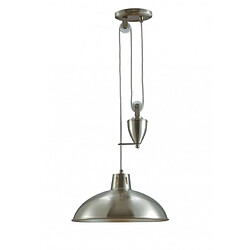 Luminaire Center Suspension Wellington Nickel satiné 1 ampoule 112cm