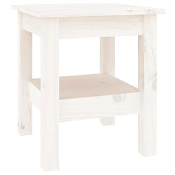 vidaXL Table basse Blanc 35x35x40 cm Bois massif de pin