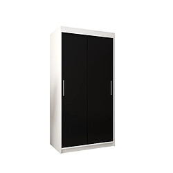 Abiks Meble Armoire Tokyo à portes coulissantes 200/100/62 2 portes (blanc/noir)