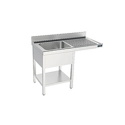 Plonge Inox avec Bâti Profondeur 550 Etagère et Espace pour Lave-Vaisselle - Distform