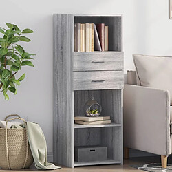 vidaXL Buffet haut sonoma gris 45x42,5x124 cm bois d'ingénierie