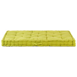 Avis Decoshop26 coussin de canapé palette 100 % coton 120x80x10 cm vert DEC021820