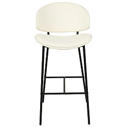 Acheter Beliani Tabouret de bar Set de 2 Tissu Crème KIANA