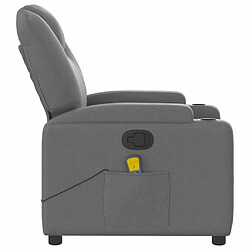 Maison Chic Fauteuil de massage inclinable,Fauteuil luxe de relaxation Gris foncé Tissu -MN15617 pas cher