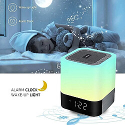 Acheter Universal Light Night-5 en 1 lampe de chevet avec haut-parleur Bluetooth, réveil du calendrier numérique 12 / 24H, Contrôle tactile et batterie 4000mAh, support TF et carte SD, Musi