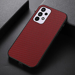 Coque en TPU + PU texture en fibre de carbone, anti-rayures rouge pour votre Samsung Galaxy A33 5G