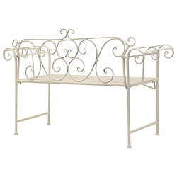 Acheter Maison Chic Banc de jardin | Chaise de jardin 132 cm Métal Antique Blanc -GKD23742