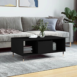 vidaXL Table basse Noir 90x50x36,5 cm Bois d'ingénierie