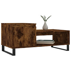 Avis Maison Chic Table basse,Table Console Table d'appoint, Table pour salon Chêne fumé 100x50x45 cm Bois d'ingénierie -MN34045