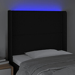 Acheter Maison Chic Tête de lit moderne à LED lumineuse pour chambre - Décoration de lit Noir 83x16x118/128 cm Tissu -MN55361