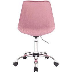 Acheter Helloshop26 Fauteuil de bureau chaise de bureau en velours rose 19_0000488