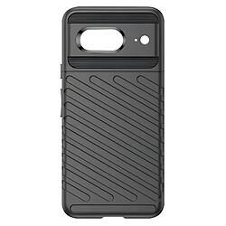 Avizar Coque souple pour Google Pixel 8, Design strié, série Thunder Noir