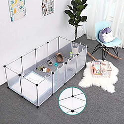 Enclos Petits Animaux Fond Cage modulable Cochon d’Inde Hamster Lapin Rongeur LPC02W SONGMICS®