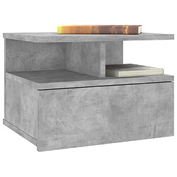 Avis Maison Chic Lot de 2 Tables de chevet murales - Tables de Nuit flottantes Gris béton 40x31x27 cm Aggloméré