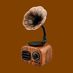 Universal Haut-parleur sans fil couleur noix Vintage Bois Portable Mini Bluetooth Haut-parleur Système de son, Radio Music Subwoofer, Haut-parleur Portable