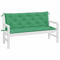 vidaXL Coussins de banc de jardin 2 pcs vert 150x50x7 cm tissu Oxford