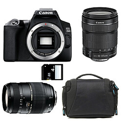 PACK CANON EOS 250D + 18-135 IS STM + TAMRON 70-300 DI + Sac + SD 4Go