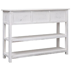 Acheter Maison Chic Commode Buffet - Meuble de rangement Antique Blanc 115x30x76 cm Bois -GKD82811