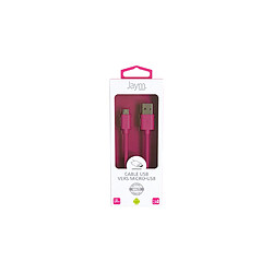 Acheter Jaym Câble USB vers Micro-USB 2.4A - 1,5 mètres - Collection POP - Rose