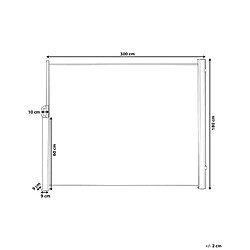 Avis Beliani Auvent de jardin latéral rétractable gris clair 180 x 300 cm DORIO