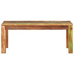 ComfortXL Table Basse 100x55x40 Cm Bois De Récupération Massif