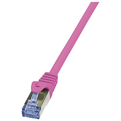 LogiLink Câble patch, Cat. 6A, S/FTP, 1,5 m, rose ()