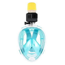 Wewoo Masque de plongée vert pour GoPro HERO6 / 5/5 Session / 4 Session / 4/3 + / 3/2/1, Xiaomi et autres caméras d'action, taille L / XL 220mm Tube Sports nautiques Équipement de complet Dry Snorkel