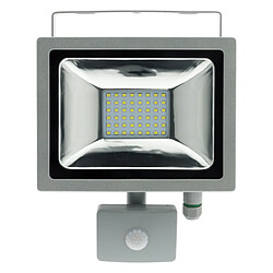 Projecteur LED + détecteur de mouvement 20W - 850 lm - gris - Elexity