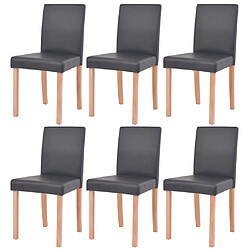 Acheter vidaXL Table et chaises 7 pcs Cuir synthétique Chêne Noir