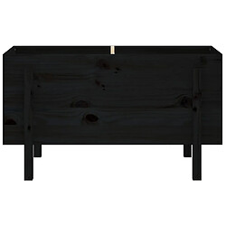 Acheter vidaXL Lit surélevé de jardin noir 101x50x57 cm bois de pin massif