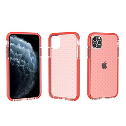 Wewoo Coque Souple Pour iPhone 11 Pro Grid Pattern Antichoc Transparent TPU Housse de protection Orange pas cher