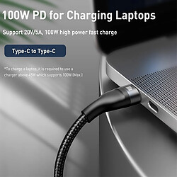 Avis Universal Noir 3 en 1 Câble USB Charge rapide Câble USB type C Câble chargeur de données 100W Câble USB pour téléphone portable Pour câble Charge rapide C