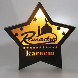 Acheter Ramadan LED Lumières Eid Mubarak Lampe De Table Ornement Festival Éclairage Noir