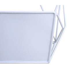 Mendler Étagère murale HWC-K79, Étagère suspendue Étagère de décoration Étagère de cuisine, métal 44x23x11cm ~ blanc pas cher