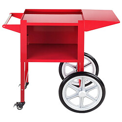 Helloshop26 Chariot à popcorn professionnel acier rouge 3614065