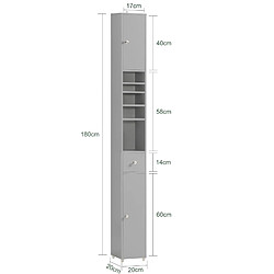 Avis SoBuy BZR34-HG Meuble de Rangement Salle d Bain Meuble Colonne Armoire de Toilette Meuble WC