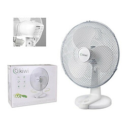 Ventilateur de Bureau Kiwi KFAN-7615 Ø 40 cm 45W Blanc