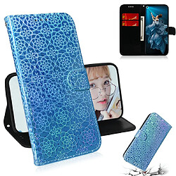 Wewoo Housse Coque Pour Huawei Honor 20 Couleur unie Boucle magnétique colorée Flip horizontal en cuir PU avec support et fentes cartes et portefeuille et lanière bleu