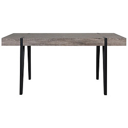 Acheter Beliani Table de salle à manger 150 x 90 cm effet bois foncé et noir ADENA