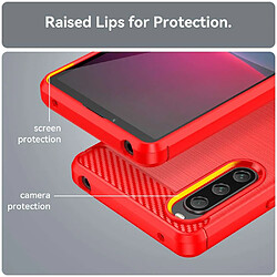 Avis Htdmobiles Coque pour Sony Xperia 10 V - housse etui silicone gel carbone + verre trempe - ROUGE