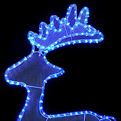 Acheter vidaXL Décoration de Noël de renne avec maille 306 LED 60x24x89 cm