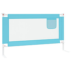 Acheter vidaXL Barrière de sécurité de lit d'enfant Bleu 140x25 cm Tissu