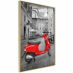 Paris Prix Affiche Murale Encadrée The Most Beautiful Scooter 20 x 30 cm Or