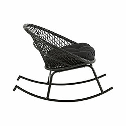 Avis Mes Fauteuil de jardin à bascule 118x82x78 cm noir